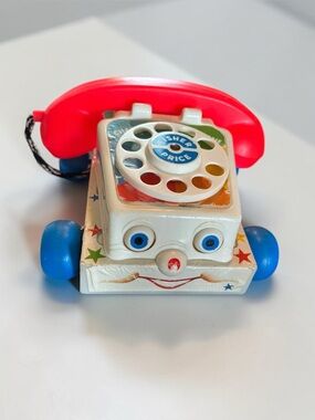 1985 Fisher Price Chatter Telephone #2035 Vintage Pull Toy